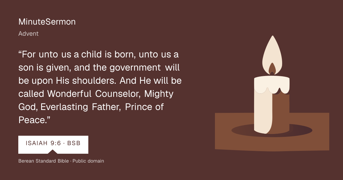 Verse card for Advent | MinuteSermon
