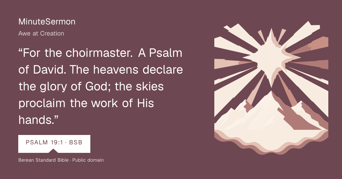 Verse card for Awe at Creation | MinuteSermon