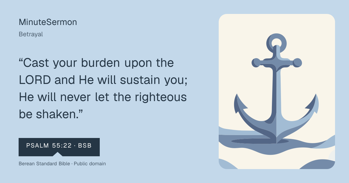 Verse card for Betrayal | MinuteSermon