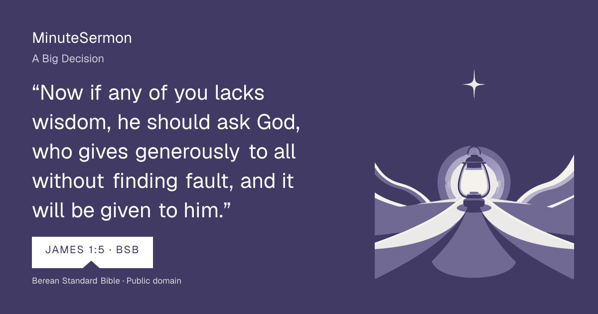 Verse card for A Big Decision | MinuteSermon