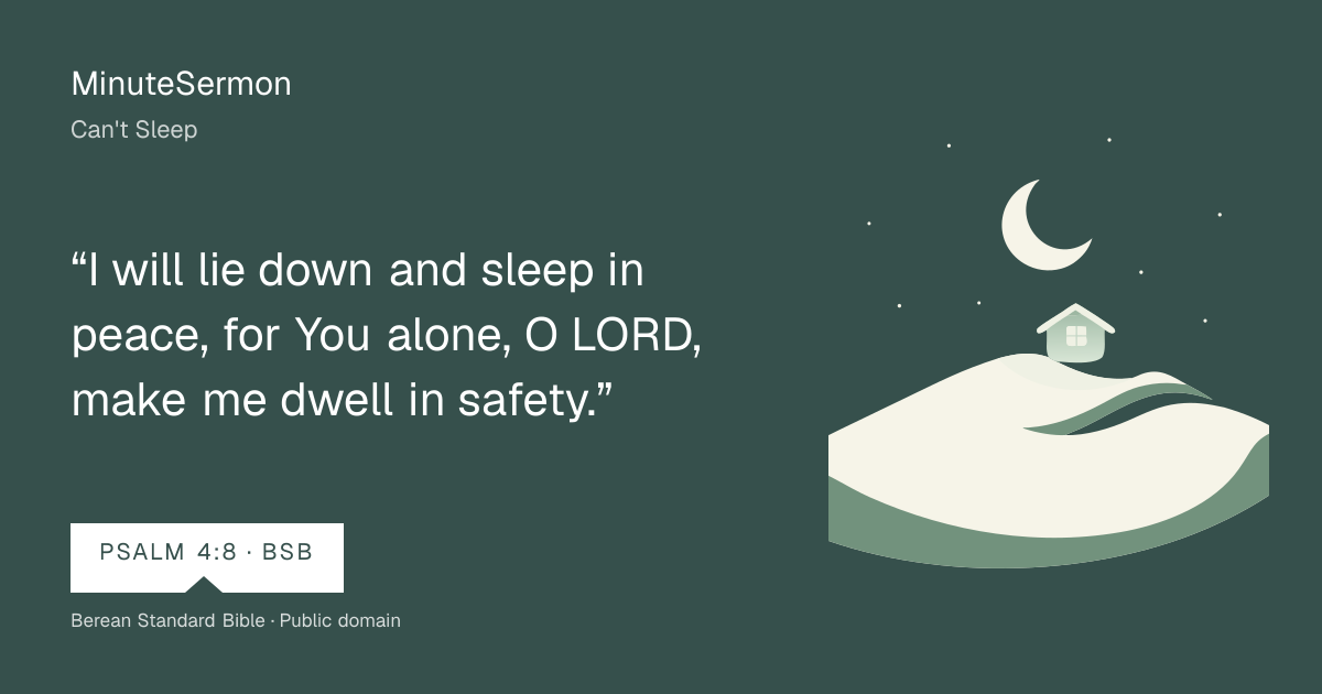 Verse card for Can't Sleep | MinuteSermon