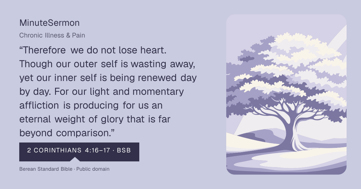 Verse card for Chronic Illness & Pain | MinuteSermon