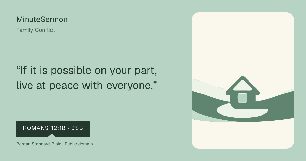Verse card for Family Conflict | MinuteSermon