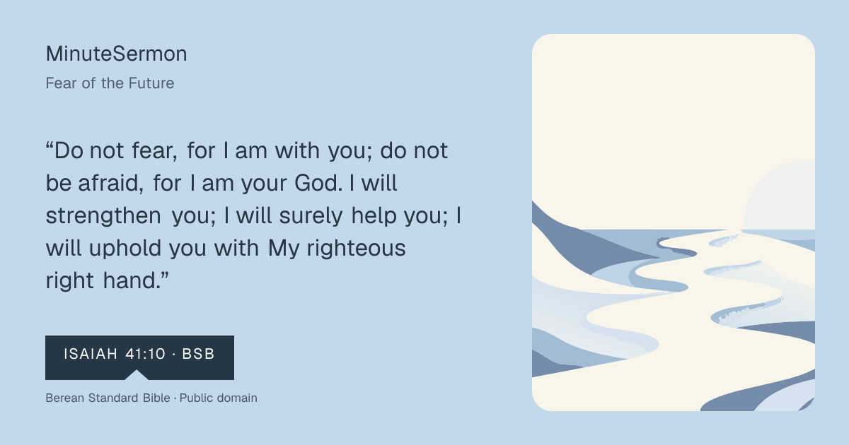 Verse card for Fear of the Future | MinuteSermon