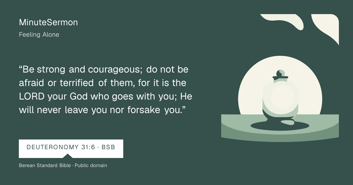 Verse card for Feeling Alone | MinuteSermon