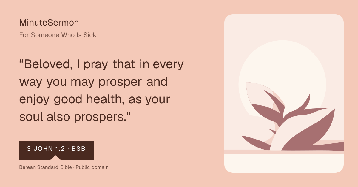 Verse card for For Someone Who Is Sick | MinuteSermon