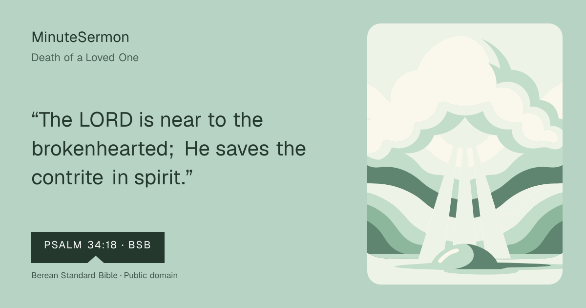 Verse card for Death of a Loved One | MinuteSermon