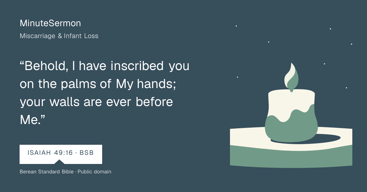 Verse card for Miscarriage & Infant Loss | MinuteSermon