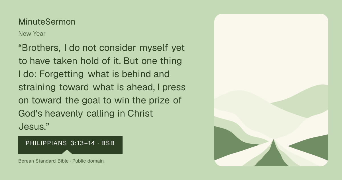 Verse card for New Year | MinuteSermon