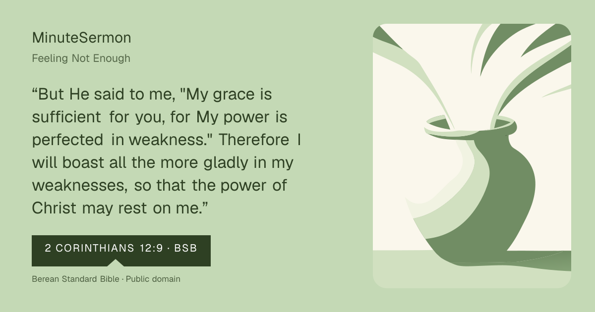 Verse card for Feeling Not Enough | MinuteSermon