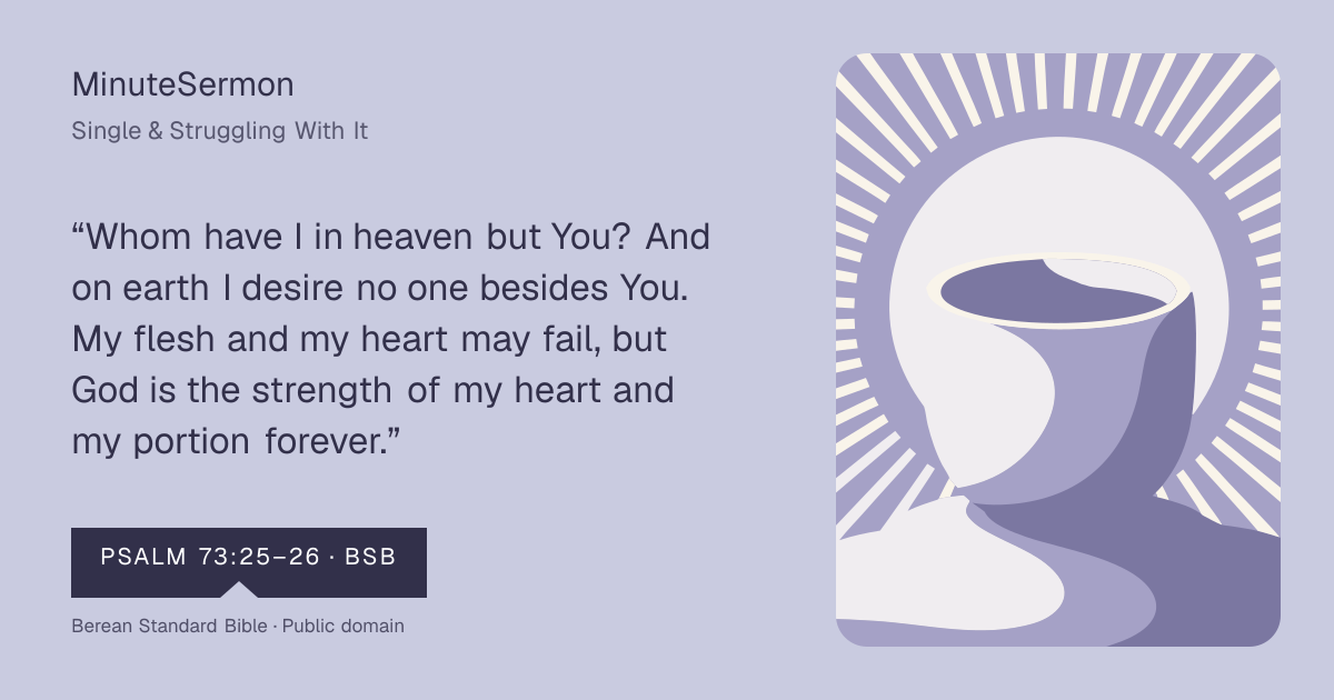 Verse card for Single & Struggling With It | MinuteSermon