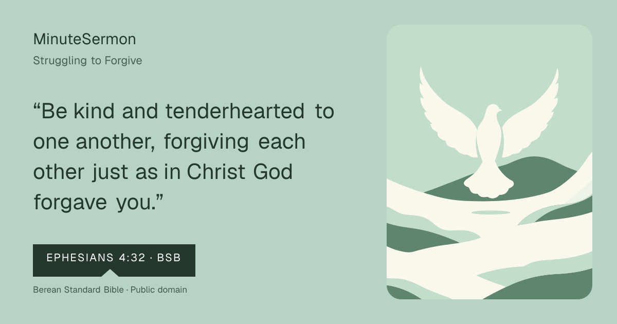Verse card for Struggling to Forgive | MinuteSermon