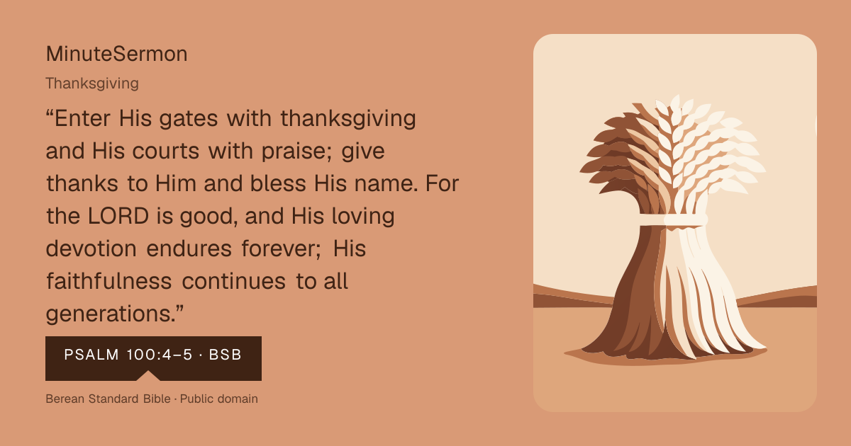 Verse card for Thanksgiving | MinuteSermon